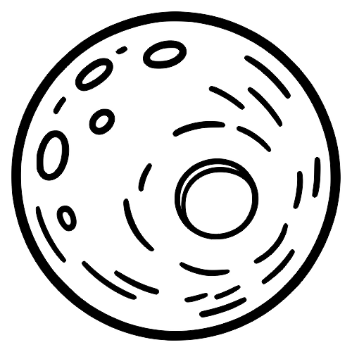 Moon Crater Sketch - Digital File - XCS Friendly Digital My Custom Designs PDF