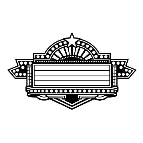 Movie Marquee Sign - Vector Graphics - Digital File