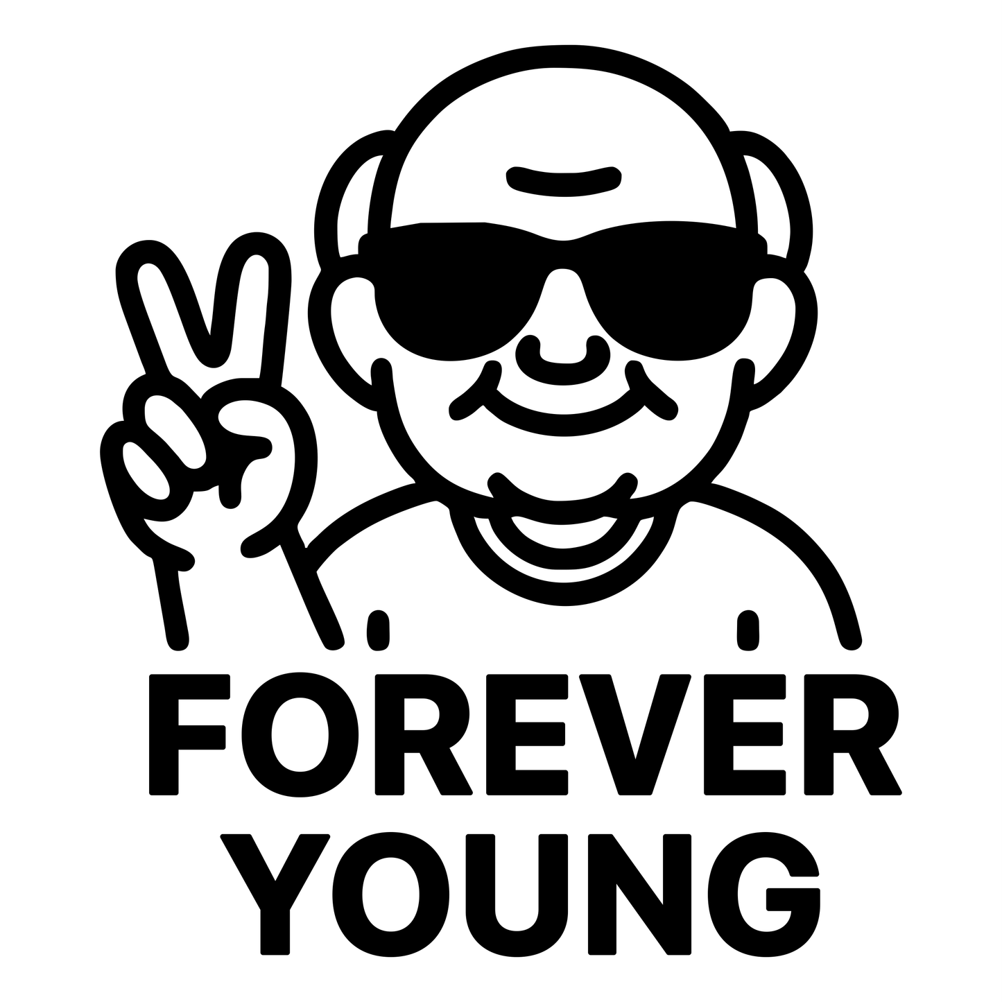 Funny Forever Young - Digital File - XCS Friendly Tumbler My Custom Designs PNG