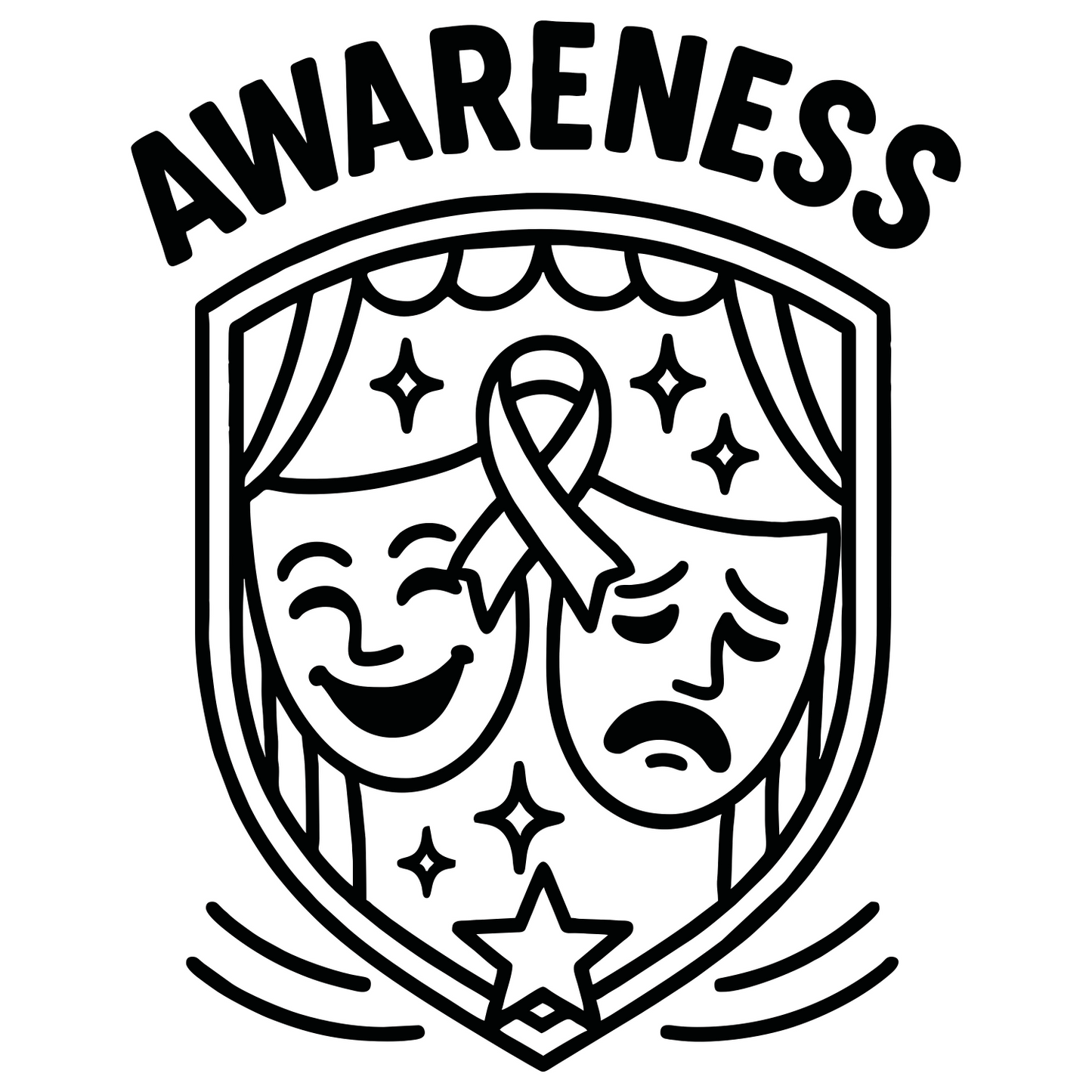 Awareness Theater Badge - Digital File - Digital Digital My Custom Designs PNG