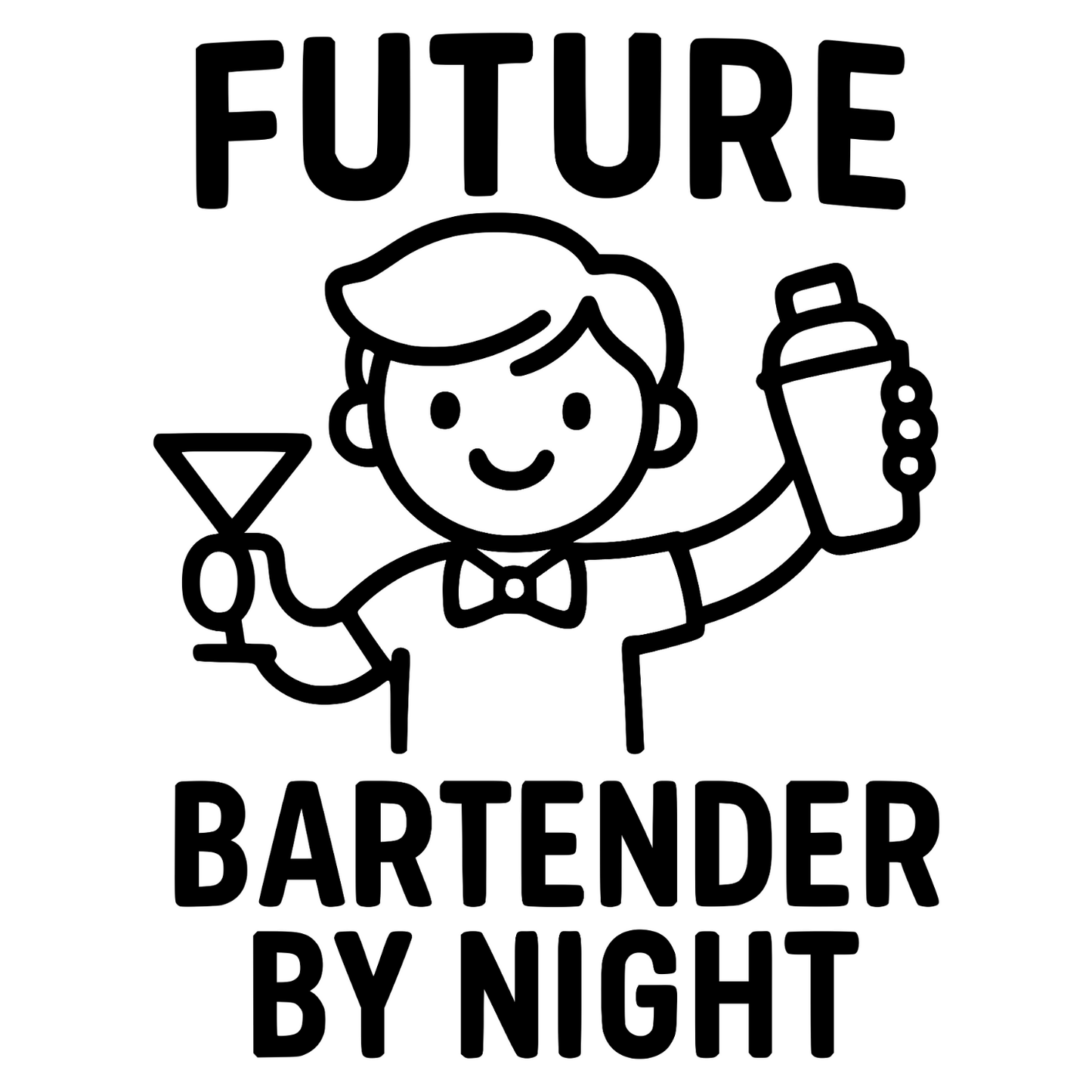 Future Bartender Kids Design - Digital File - XCS Friendly Tumbler My Custom Designs PNG