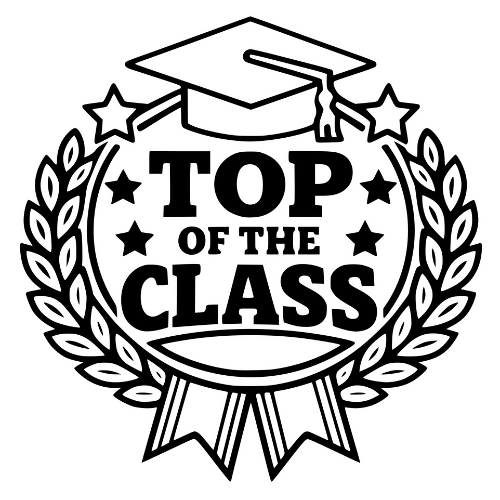 “Top of the Class” badge - Digital File - XCS Friendly Digital My Custom Designs PDF