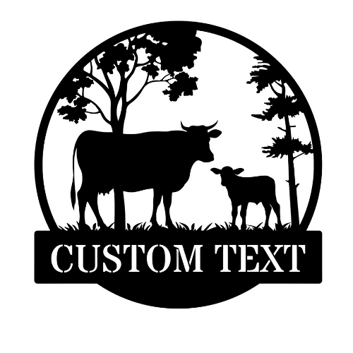 Dairy Farm Trees - Metal Sign / Home Decor - Digital File Digital My Custom Designs ZIP File