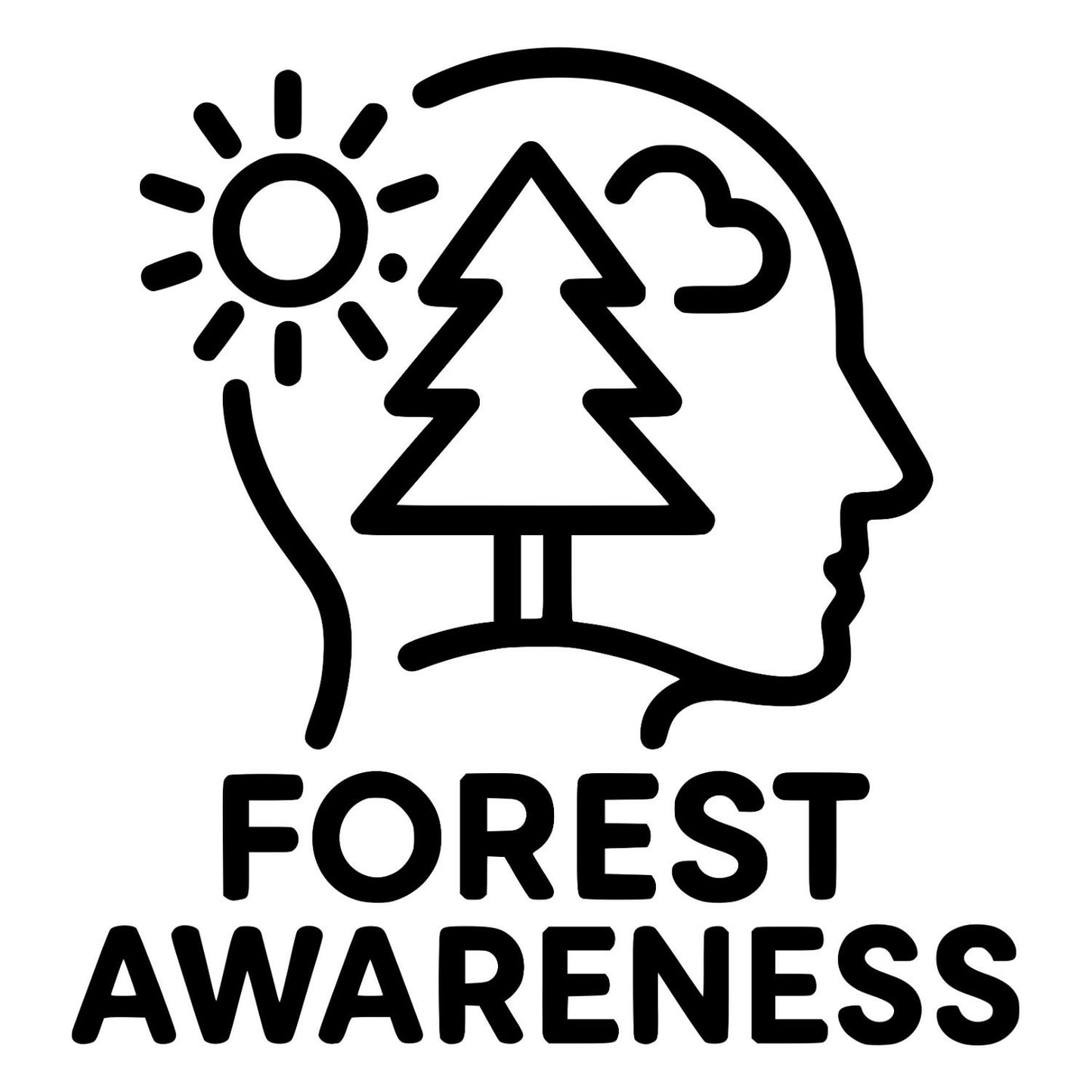 Forest Awareness Outline - Digital File - XCS Friendly Digital My Custom Designs PNG