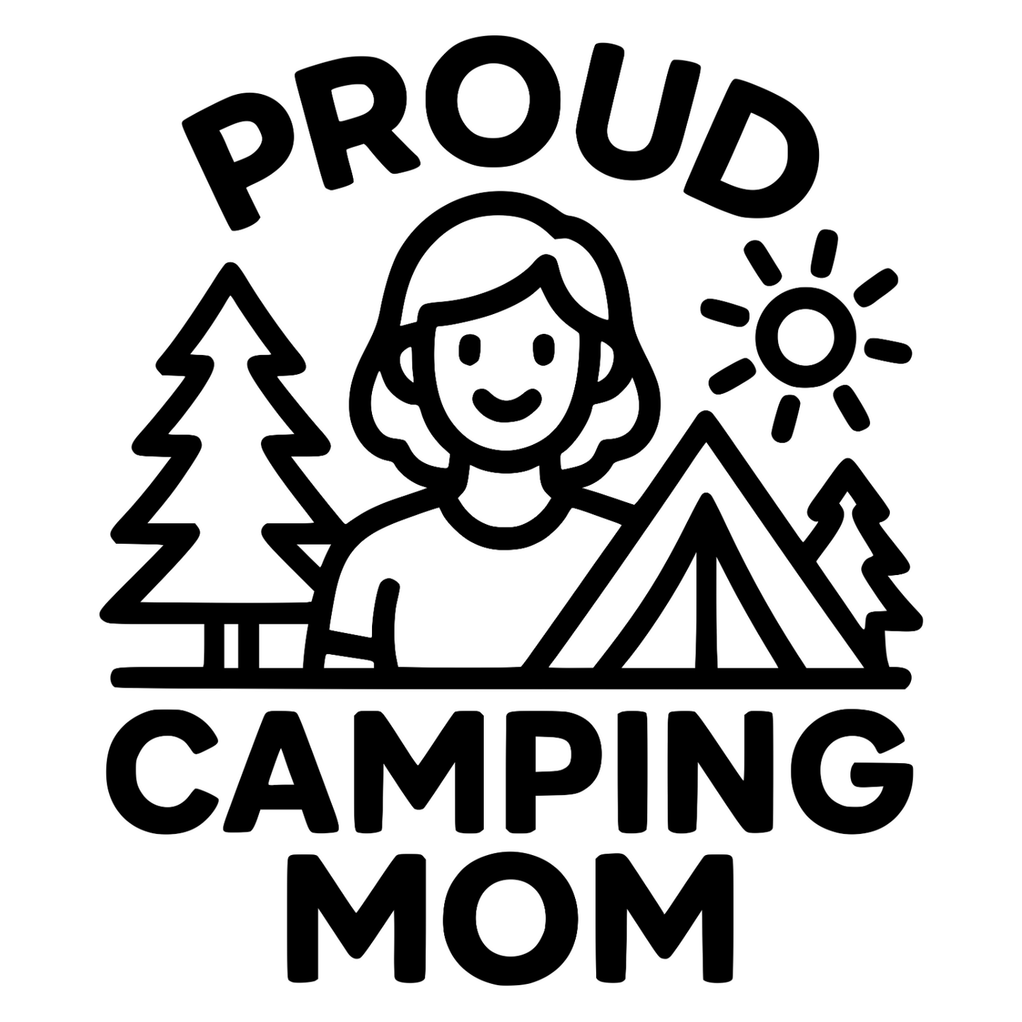 Proud Camping Mom - Digital File - XCS Friendly Digital My Custom Designs PNG