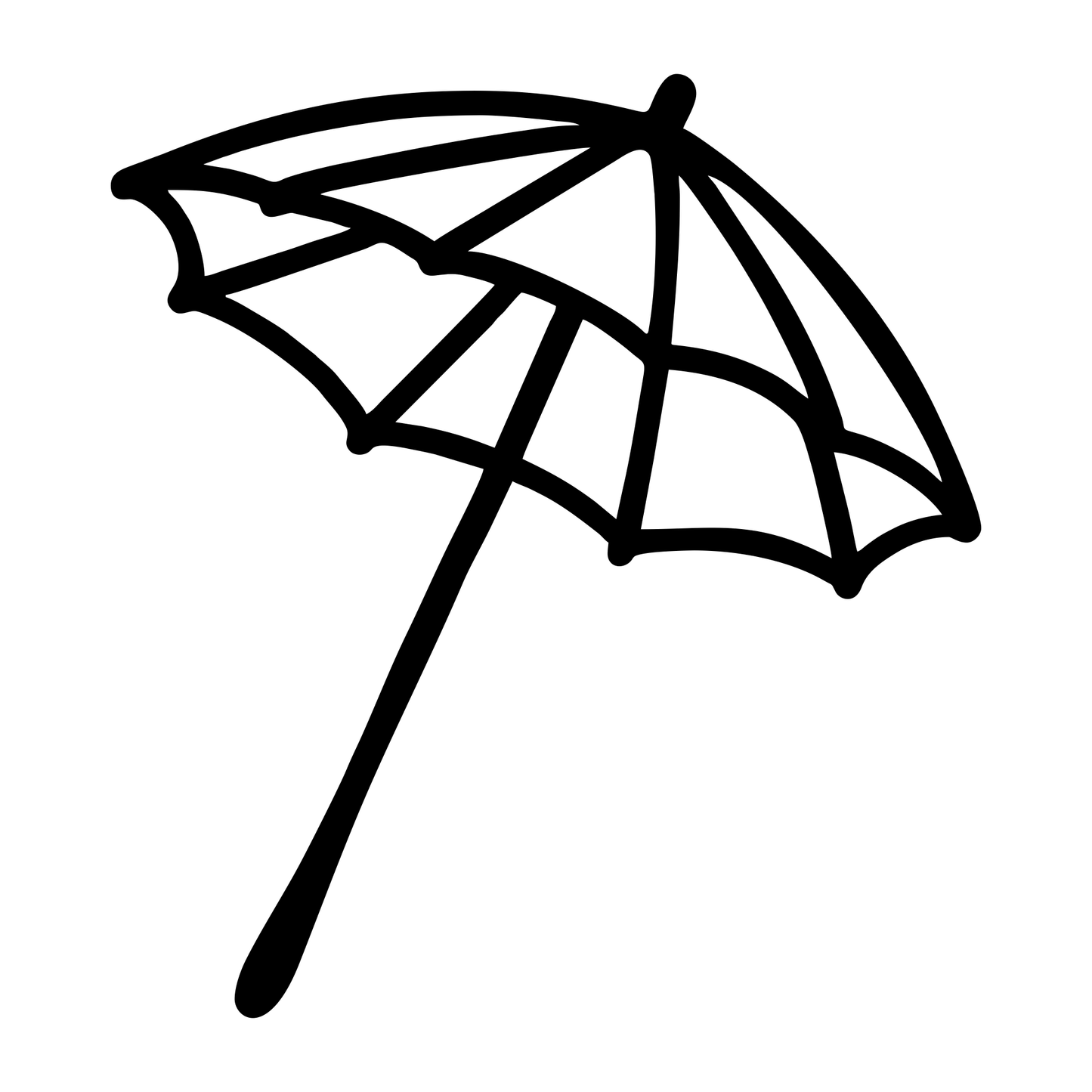 Cocktail Umbrella Alone - Digital File - XCS Friendly Tumbler My Custom Designs PNG