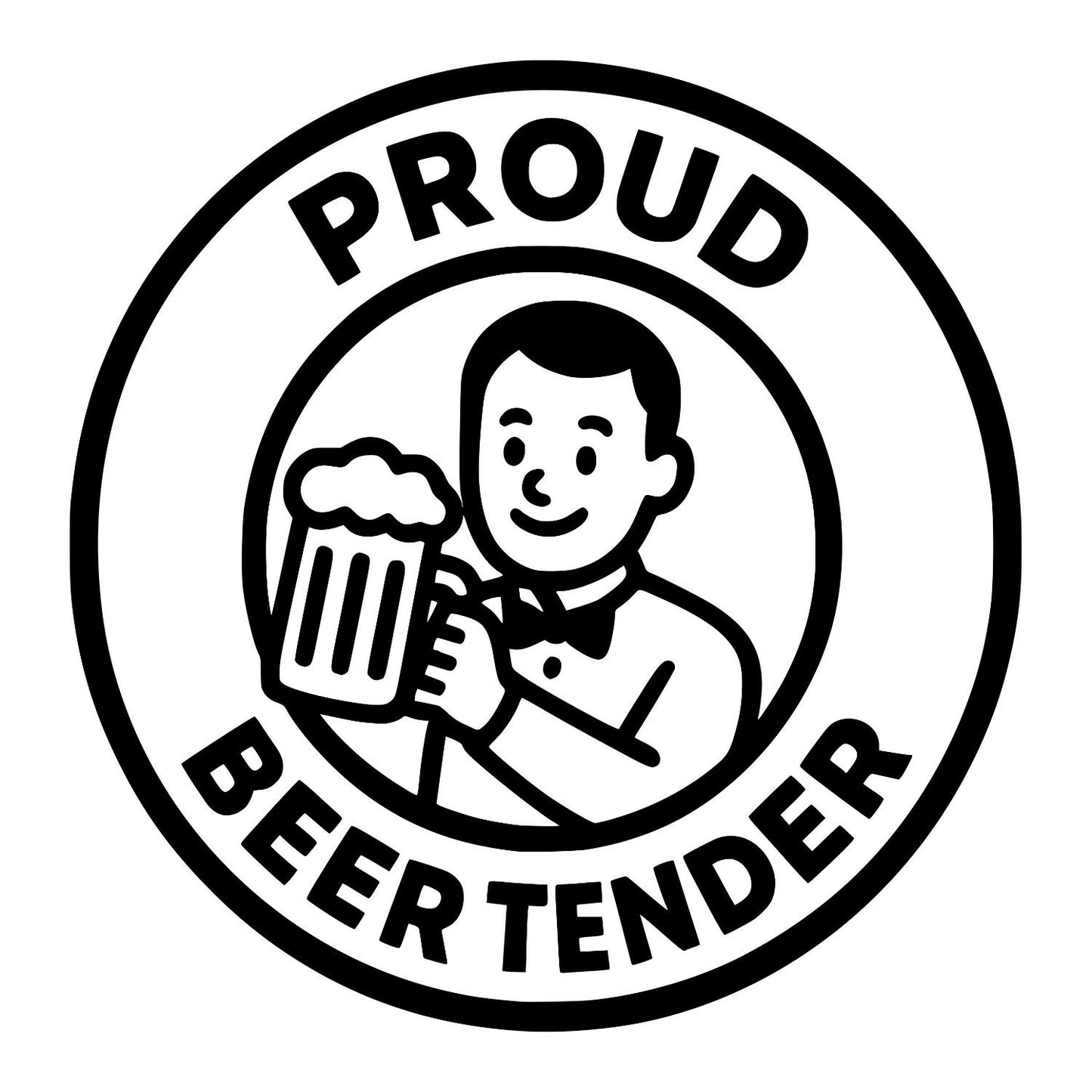 Proud Beer Tender Badge - Digital File - XCS Friendly Tumbler My Custom Designs PNG