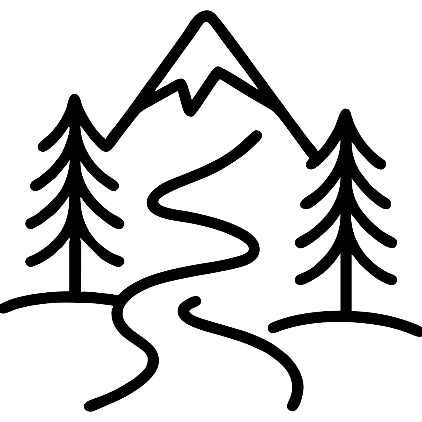 Mountain Hiking Trail - Digital File - XCS Friendly Digital My Custom Designs PNG