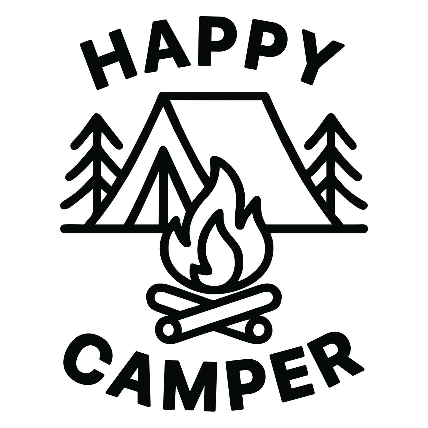 Happy Camper - Digital File - XCS Friendly Digital My Custom Designs PNG