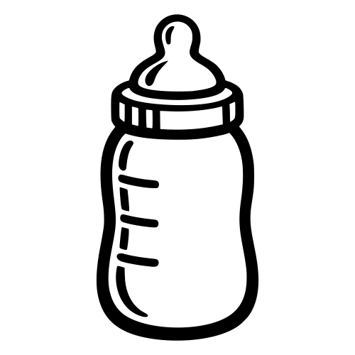 Baby Bottle Illustration - Vector Graphics - Digital File Digital My Custom Designs PDF