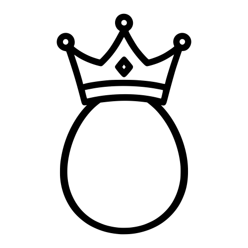 Egg Crown Outline - Digital File - XCS Friendly Digital My Custom Designs PDF