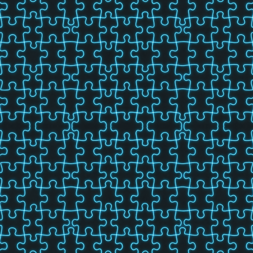 Gaming and Pop Culture - Infinite Puzzle Piece Tessellation With Electric Edges - Pattern - Digital File Digital My Custom Designs PDF