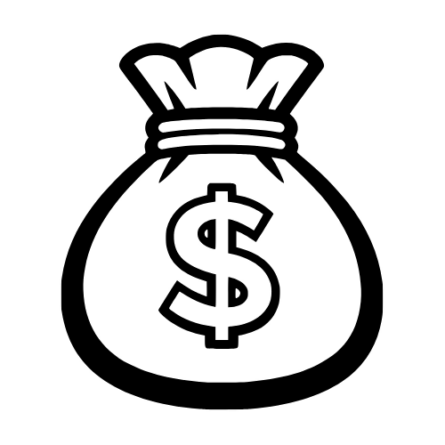 Money Bag Outline - Vector Graphics - Digital File Digital My Custom Designs PDF
