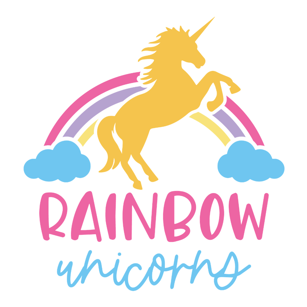 Rainbow Unicorns - Unicorn - T Shirt Designs - Digital File Digital My Custom Designs ZIP File