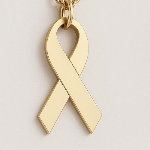 Engravable Breast Cancer Awareness Necklace My Custom Designs Gold