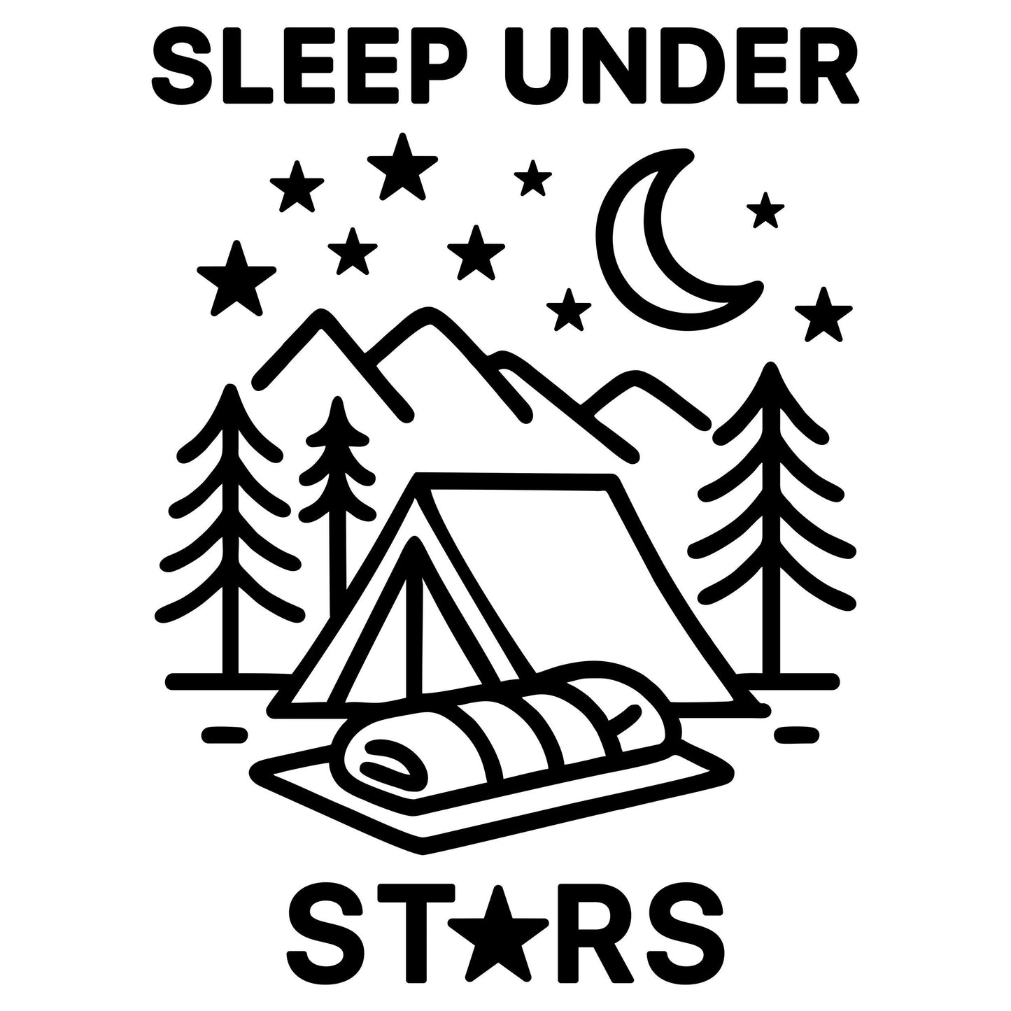 Sleep Under Stars - Digital File - XCS Friendly Digital My Custom Designs PNG