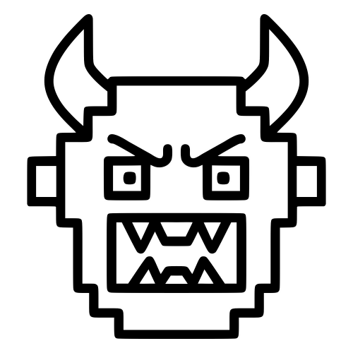 Boss Monster Pixel Face - Digital File - XCS Friendly Digital My Custom Designs PDF