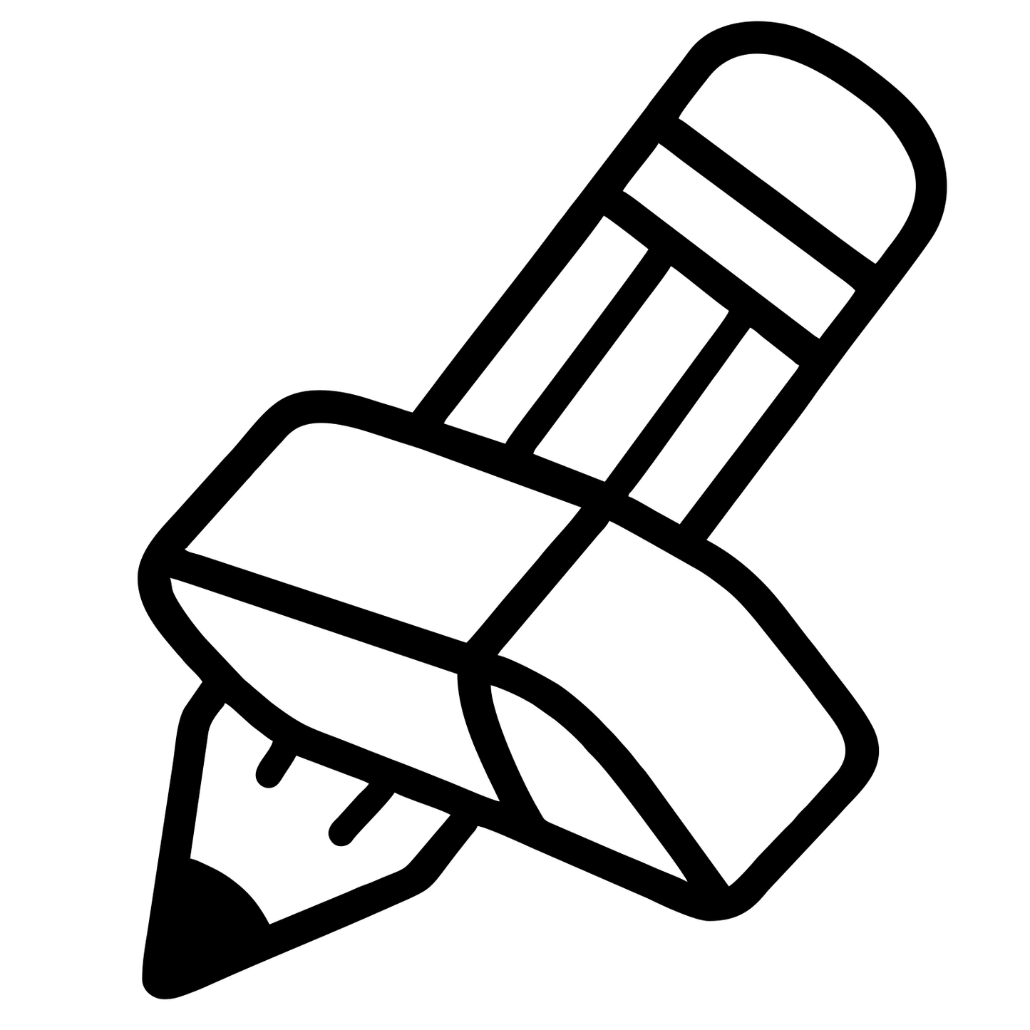 Eraser and Pencil Sketch - Digital File - XCS Friendly Tumbler My Custom Designs PNG