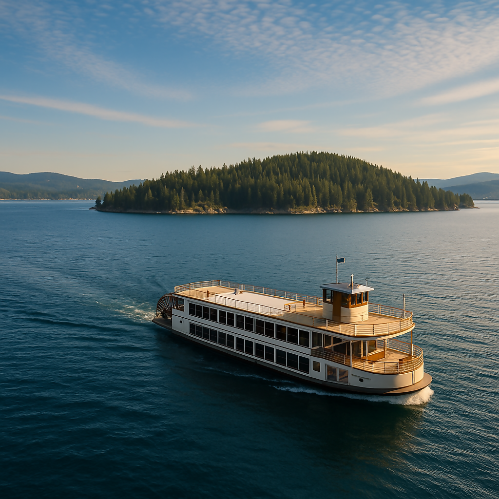 Lake Coeur d'Alene Cruises - Idaho United States - Rendered - Digital File Digital My Custom Designs PDF