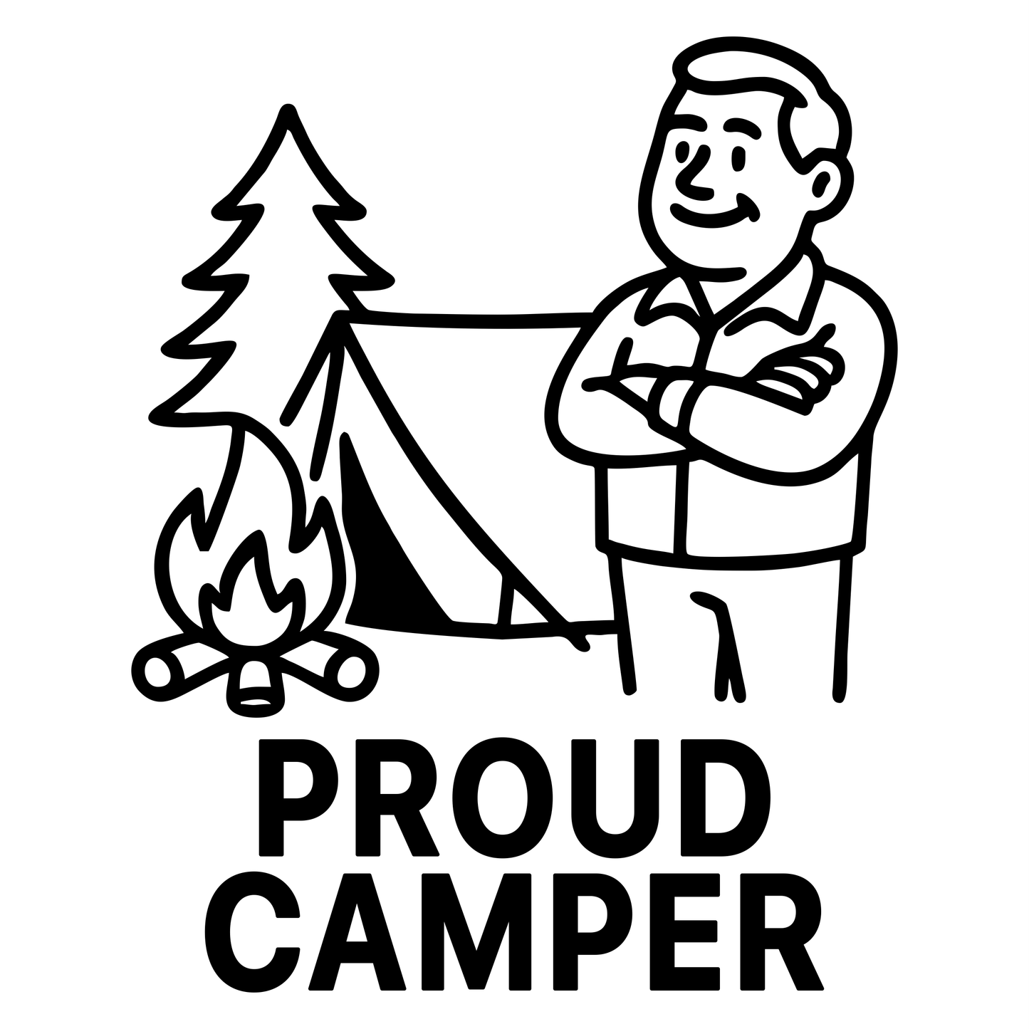 Proud Camper - Digital File - XCS Friendly Digital My Custom Designs SVG