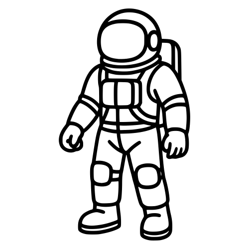 Cosmonaut Outline - Digital File - XCS Friendly Digital My Custom Designs PDF