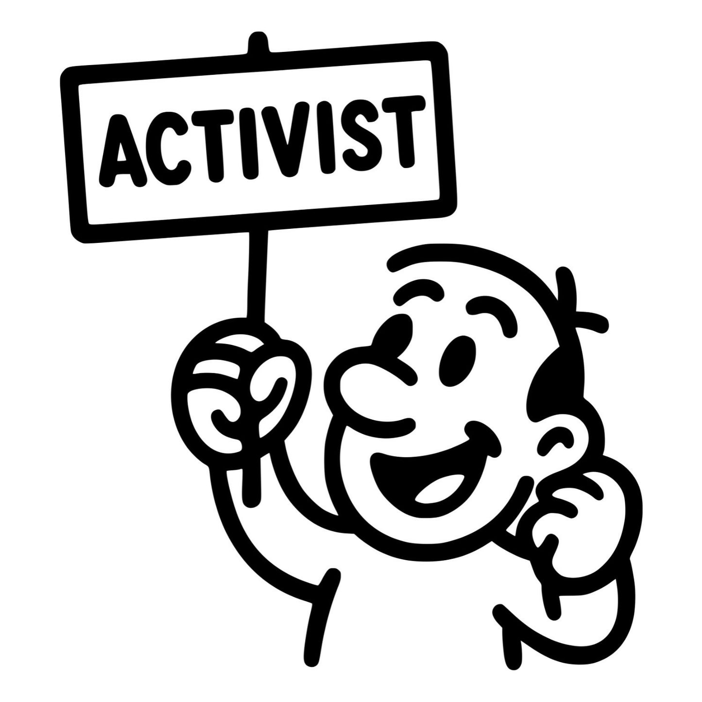 Cartoon Activist Sign - Digital File - XCS Friendly Digital My Custom Designs PNG
