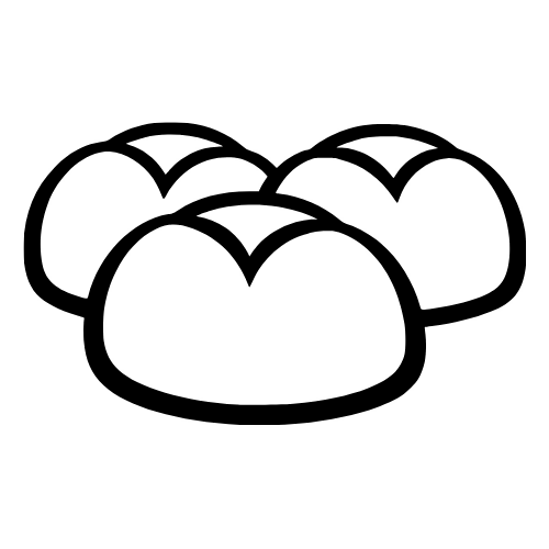 Dinner Rolls Outline - Vector Graphics - Digital File