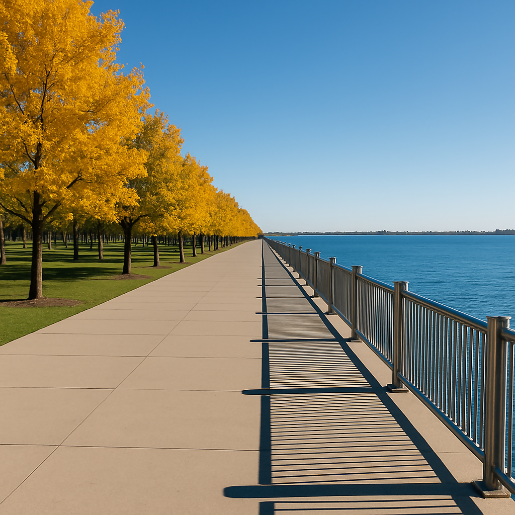 Detroit RiverWalk - Michigan United States - Rendered - Digital File Digital My Custom Designs PDF