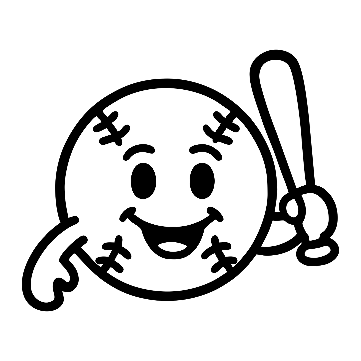 Cartoon Baseball Toy - Digital File - XCS Friendly Tumbler My Custom Designs PNG