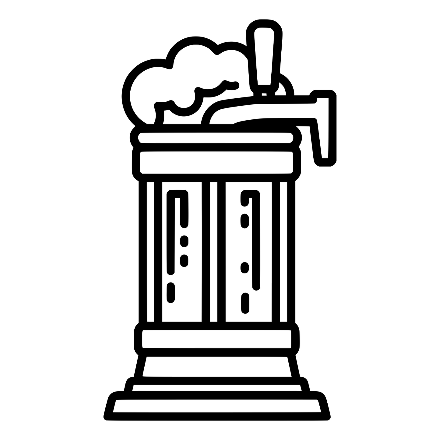 Draft Beer Tower Outline - Digital File - XCS Friendly Tumbler My Custom Designs PNG