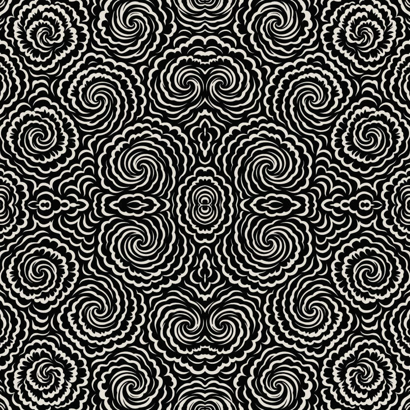 Floral and Botanical - High-Contrast Carnation Whirlpools - Pattern - Digital File Digital My Custom Designs PDF