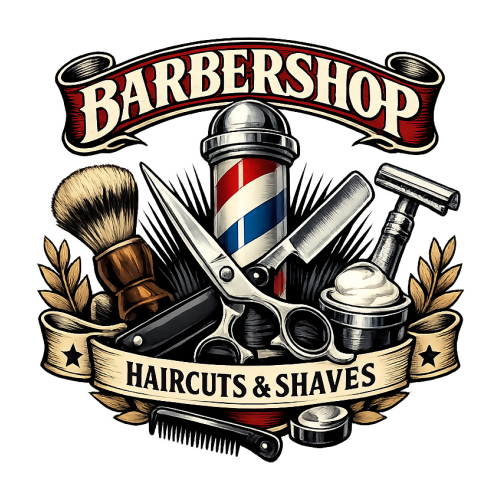 Motivation & Lifestyle - Classic Barbershop - T Shirt Design - Digital File Digital My Custom Designs 300 DPI PNG