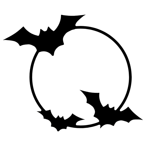 Halloween Decor - Bat Frame Circle - Digital File Tumbler My Custom Designs