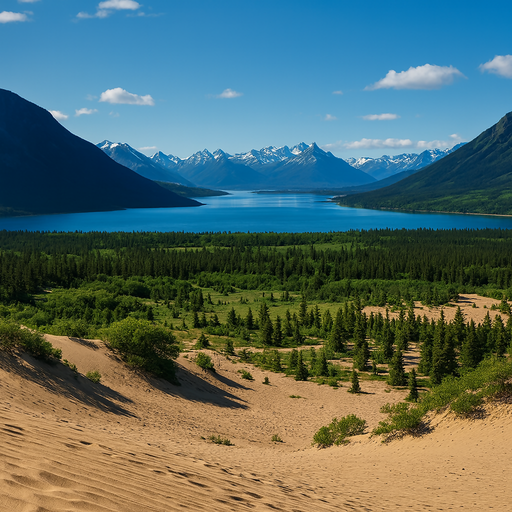 Bennett Lake - The Carcross Desert - Yukon Canada - Rendered - Digital File Digital My Custom Designs PDF
