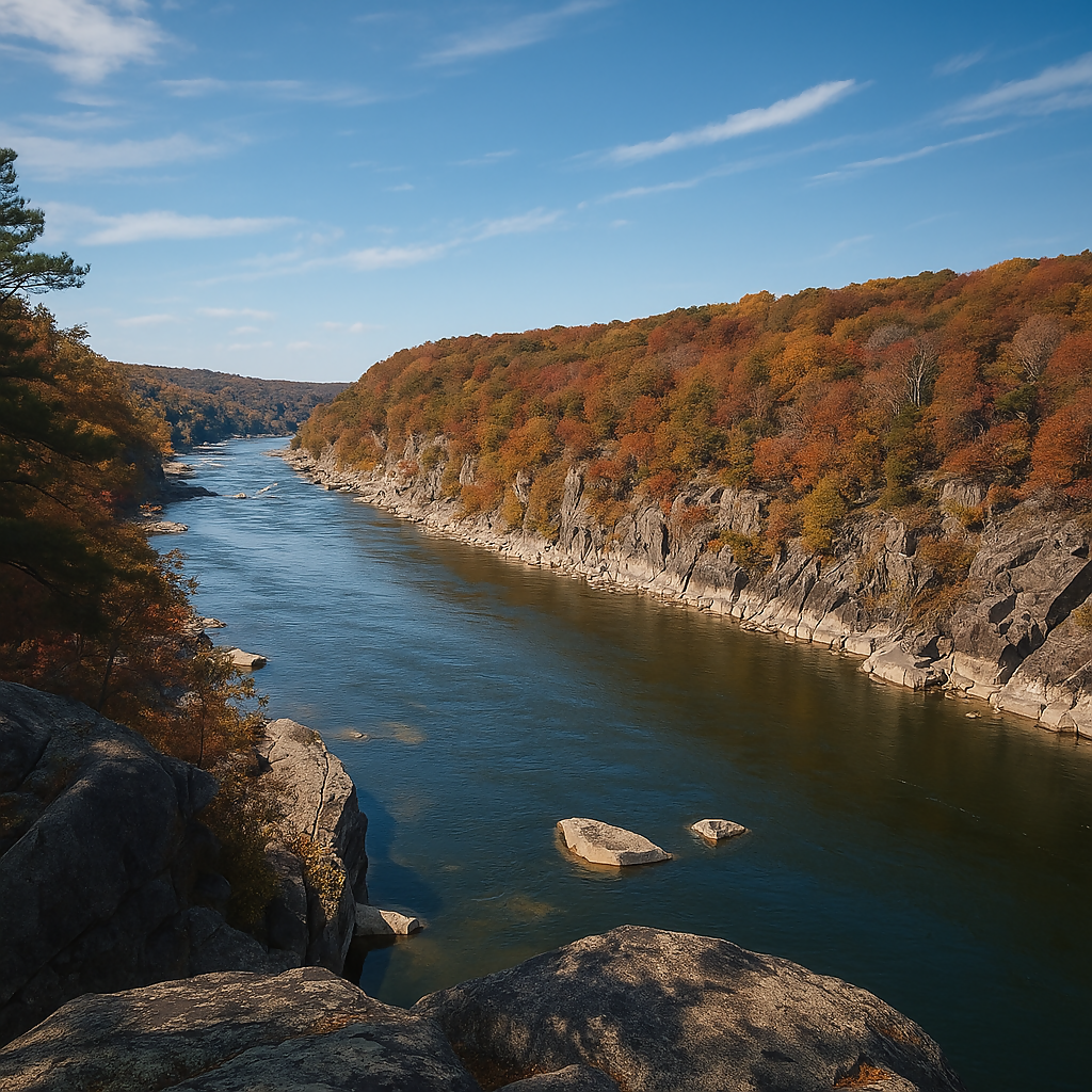 Mather Gorge and the Potomac River - Great Falls Park - Maryland United States - Rendered - Digital File Digital My Custom Designs PDF