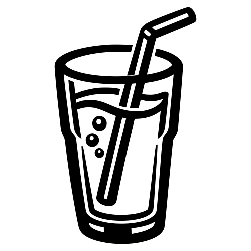 Juice Glass with Straw - Digital File - XCS Friendly