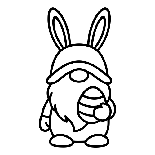Cartoon Bunny Gnome - Digital File - XCS Friendly Digital My Custom Designs PDF