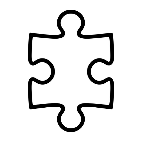 Puzzle Piece Sketch - Digital File - XCS Friendly Tumbler My Custom Designs PNG