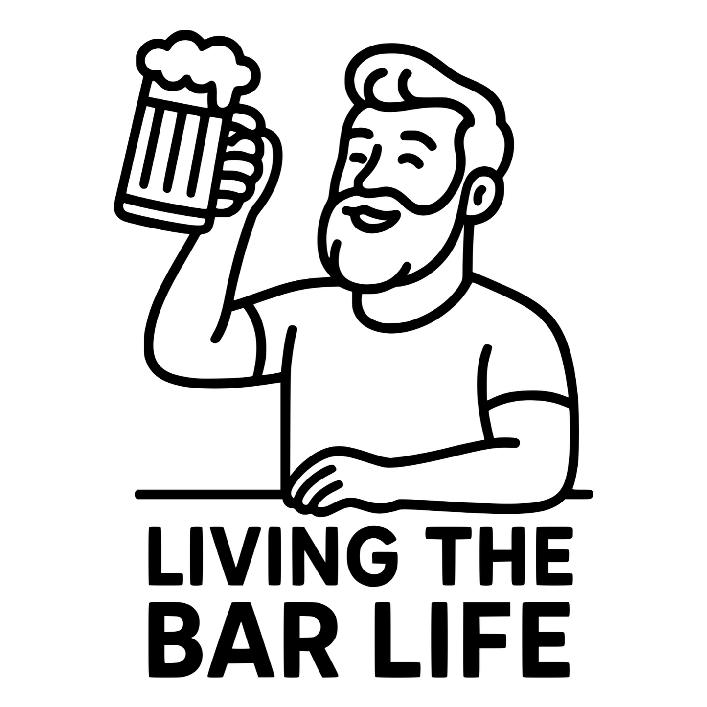 Living The Bar Life - Digital File - XCS Friendly Tumbler My Custom Designs PNG