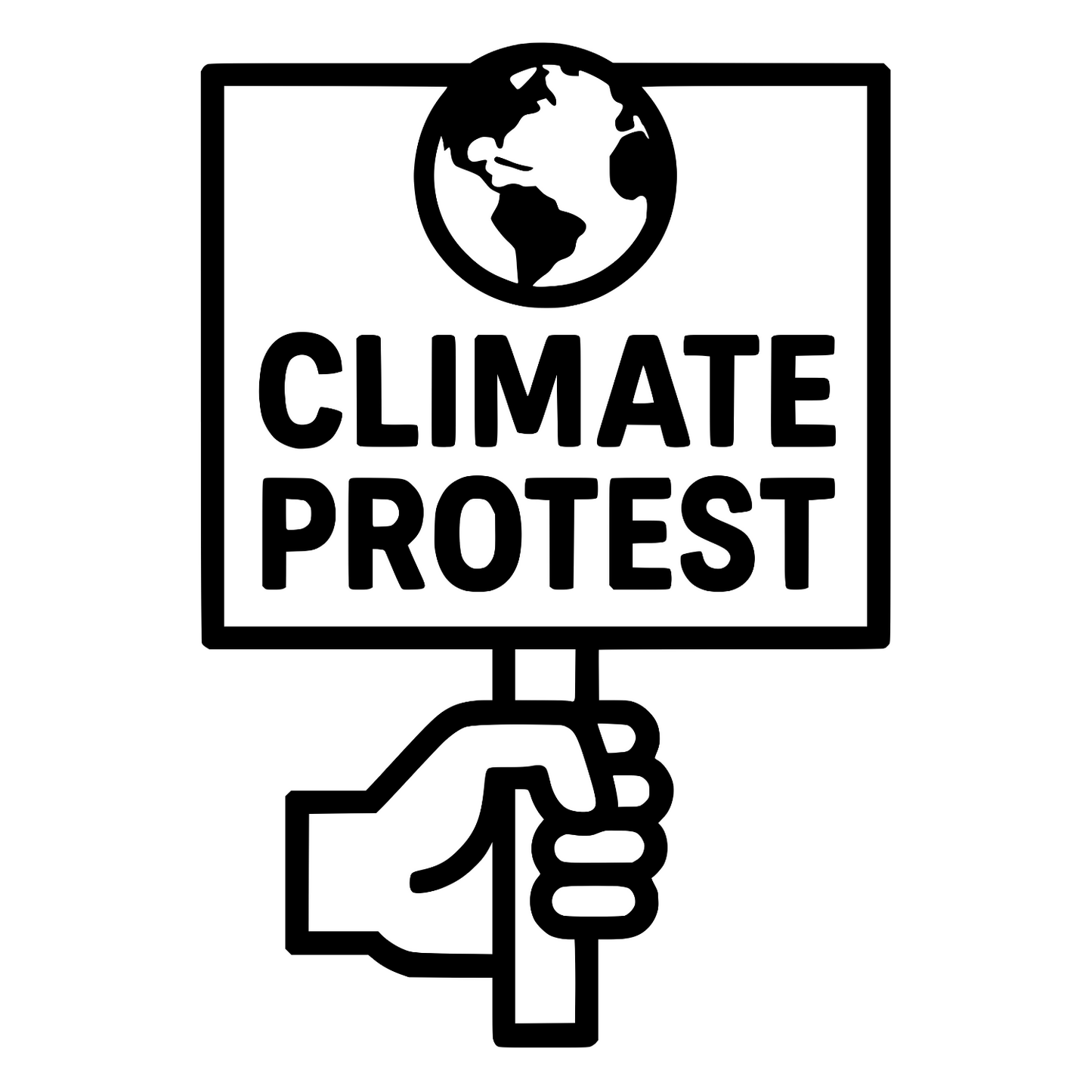 Climate Protest Sign - Digital File - XCS Friendly Digital My Custom Designs PNG