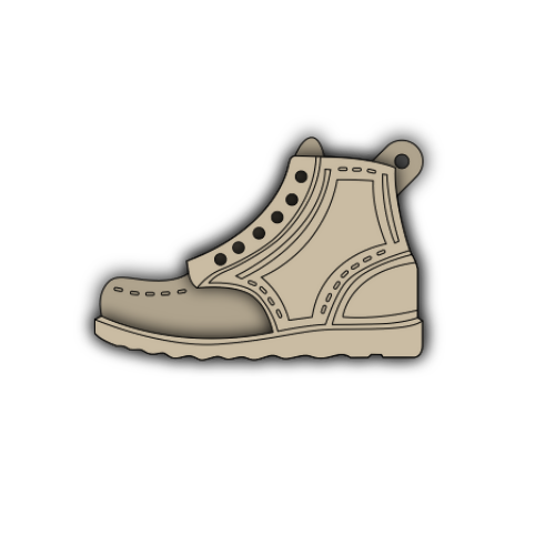 Boot Keychain 2 Layer Design - Digital File Layered Designs My Custom Designs SVG