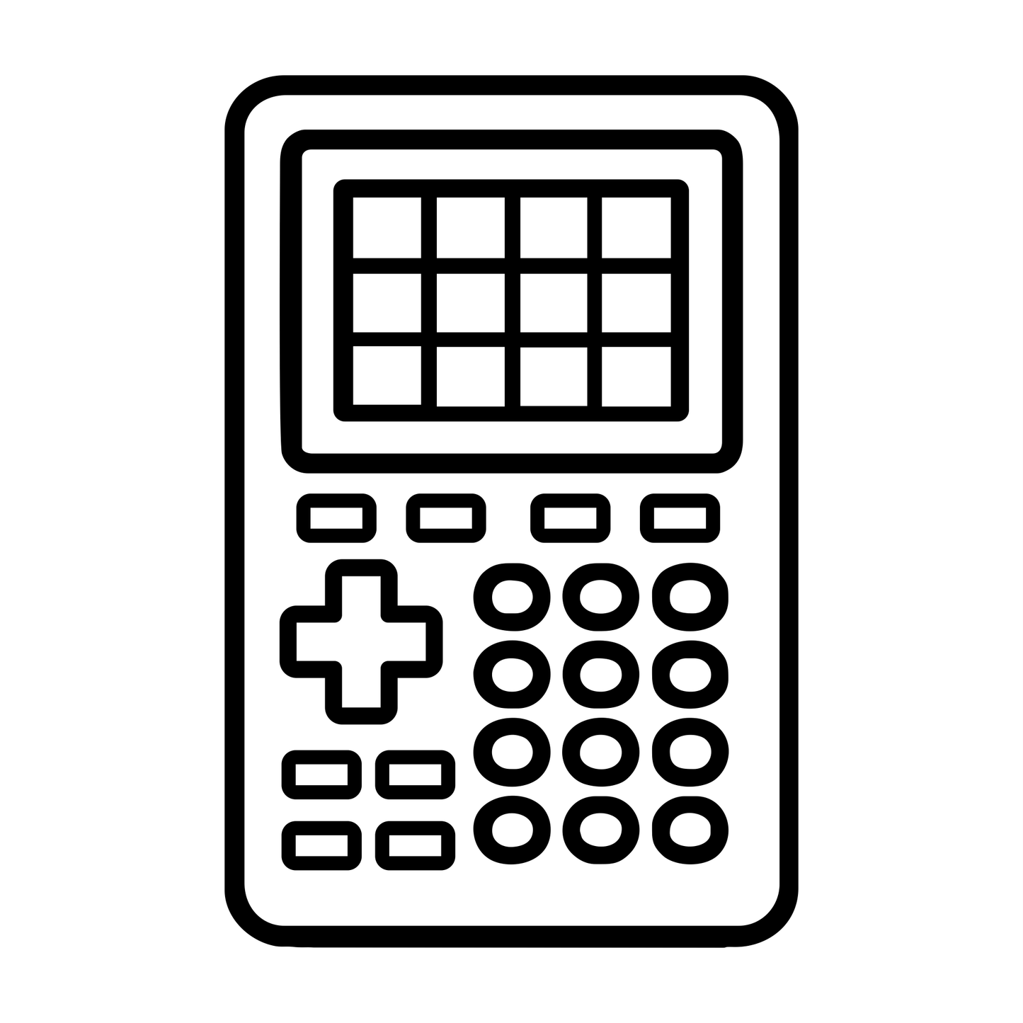 Graphing Calculator Outline - Digital File - XCS Friendly Tumbler My Custom Designs PNG