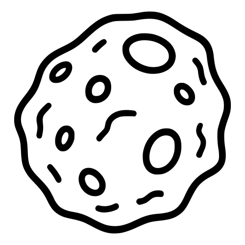 Asteroid Sketch Outline - Digital File - XCS Friendly Digital My Custom Designs PDF