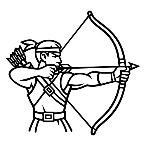 Archer with Bow Drawn - Digital File - XCS Friendly Digital My Custom Designs PDF