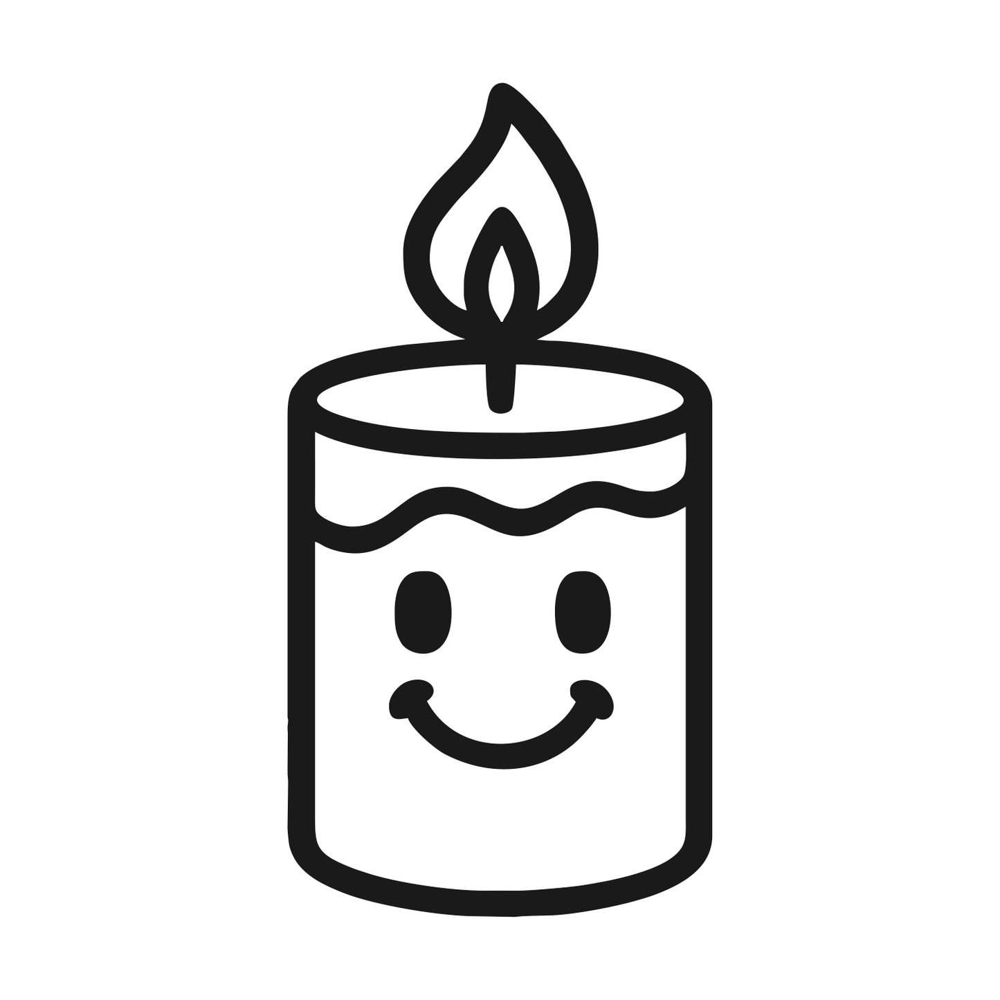Cartoon Wellness Candle - Digital File - XCS Friendly Digital My Custom Designs PNG