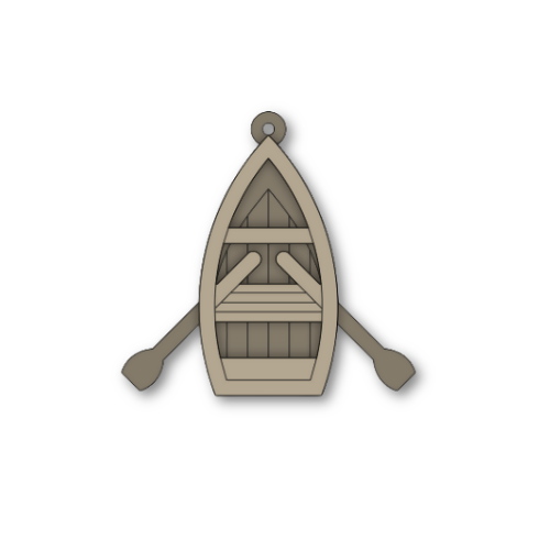 Boat 2 Layer Keychain - Laser Friendly - Digital File Layered Designs My Custom Designs SVG