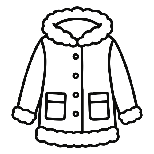 Winter Coat Outline - Digital File - XCS Friendly Digital My Custom Designs PDF