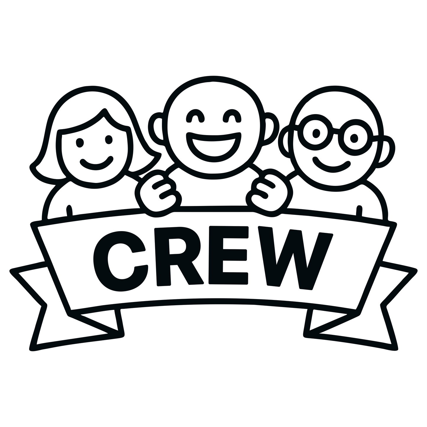 Cartoon Ribbon Crew - Digital File - XCS Friendly Digital My Custom Designs PNG