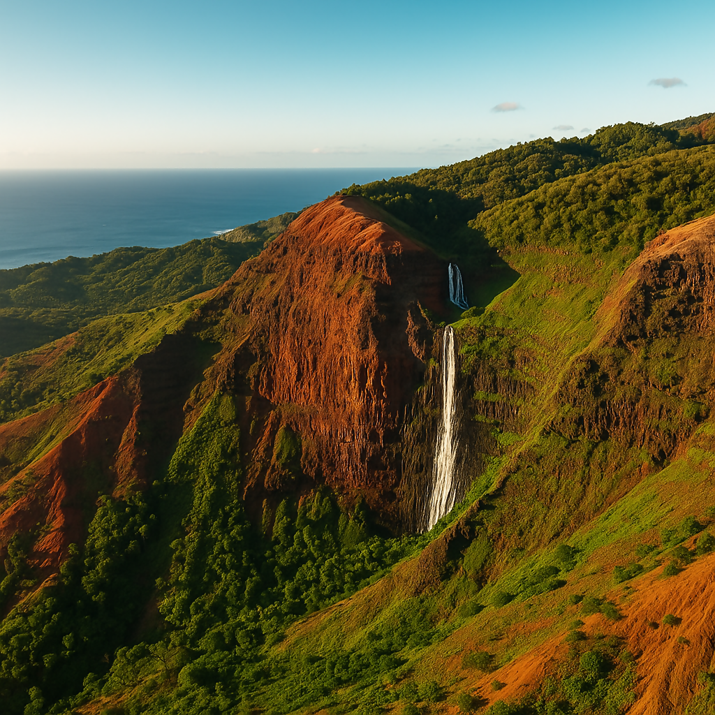 Waipoʻo Falls - Waimea Canyon State Park (Kauai) - Hawaii United States - Rendered - Digital File Digital My Custom Designs PDF
