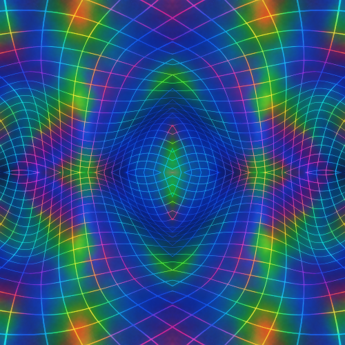 Futuristic and Sci-Fi - Rainbow Holographic Grids With Shifting Angles - Pattern - Digital File Digital My Custom Designs PDF